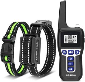 img 4 attached to 🐶 DOGOLA Training Collar: Remote Control, 1100 Yard Range, Rechargeable, Waterproof, 3 Training Modes for Small, Medium, Large Dogs