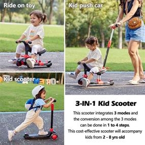 img 3 attached to 🛴 Ride On Toys for 2-3 Year Old Boys and Girls, 3-Wheel Scooter for Kids Ages 3-5, 3-in-1 Scooters for Toddler Boy Girl Toy - Enhanced SEO