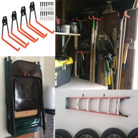 img 2 attached to Maximize Storage Space with 🔧 Heavy Duty Garage Storage Utility Double Hooks