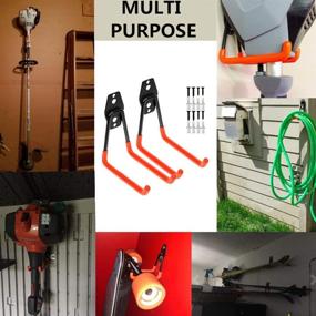 img 1 attached to Maximize Storage Space with 🔧 Heavy Duty Garage Storage Utility Double Hooks