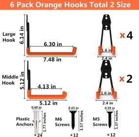 img 3 attached to Maximize Storage Space with 🔧 Heavy Duty Garage Storage Utility Double Hooks