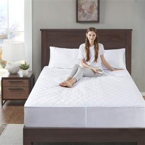 img 2 attached to 🛏️ Одеяло с подогревом Degrees Of Comfort Dual Control King Size для регулируемого зонного отопления, электрическое одеяло с длинным шнуром 12,5 фута - 78x80 дюймов, белое - подходит для матрасов размером до 15 дюймов.