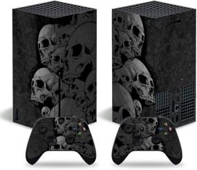 img 1 attached to 💀 SEO-Optimized Full Body Vinyl Cover Stickers Decal for Xbox Series X Console and Controllers (Skull Design)