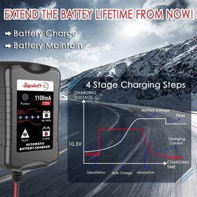 img 3 attached to 🔌 Efficient 12V Battery Trickle Charger: Portable Smart Float Charger for Car Motorcycle Lawn Mower SLA AGM GEL CELL WET Lead Acid Batteries