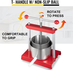 img 1 attached to VEVOR Fruit Wine Press 0.53Gal/2L Grape Press: Efficient Wine Making Machine with Dual Stainless Steel Barrels, Power Ball Handle, and 0.1''/3mm Thick Plate - Perfect for Wine, Cheese, Fruit, and Vegetable Tincture Pressing