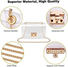 img 1 attached to QiuQiuQi Clear Crossbody Purse Bag: The Perfect Clear Bag for Women at Stadiums and Concert Venues