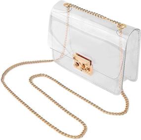 img 3 attached to QiuQiuQi Clear Crossbody Purse Bag: The Perfect Clear Bag for Women at Stadiums and Concert Venues