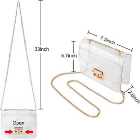 img 2 attached to QiuQiuQi Clear Crossbody Purse Bag: The Perfect Clear Bag for Women at Stadiums and Concert Venues