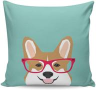 🐶 sea girl soft teagan glasses corgi, cute puppy, welsh corgi gifts for dog lovers and pet owners - love corgi puppies throw pillow indoor cover pillow case for home decor (18in x 18in) logo