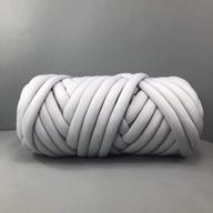 🧶 machine washable vegan super bulky yarn - diy arm knitting chunky throw yarn, handmade blanket, thick gray yarn, 8 lbs logo