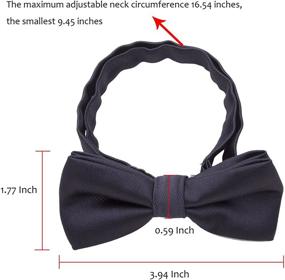 img 1 attached to 👔 Colorful Silk Bow Ties for Boys - Stylish Accessories for Kids