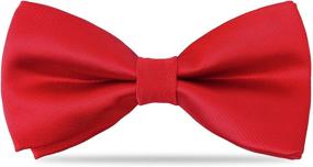 img 4 attached to 👔 Colorful Silk Bow Ties for Boys - Stylish Accessories for Kids