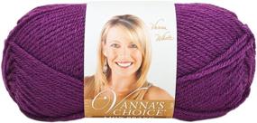 img 1 attached to 🦁 High-Quality Lion Brand Yarn: Vanna's Choice Yarn in Eggplant - A Must-Have for Crafters!