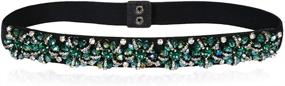 img 4 attached to Dorchid Womens Crystal Waistbands Champagne