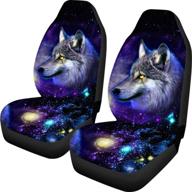 🐺 wolf car seat cover: premium front bucket car seat protector for universal cars, trucks, vans, &amp; suvs logo