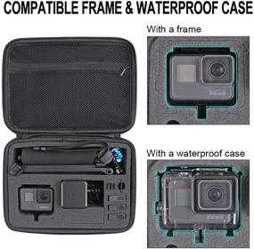 img 3 attached to 🎒 Travel and Storage Carrying Case Bag for GoPro Hero 10/9/8/7/(2018)/6/5 Black, DJI Action Camera, and More - Ultimate Protective Solution