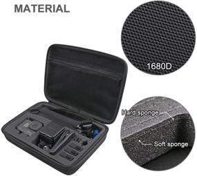 img 1 attached to 🎒 Travel and Storage Carrying Case Bag for GoPro Hero 10/9/8/7/(2018)/6/5 Black, DJI Action Camera, and More - Ultimate Protective Solution