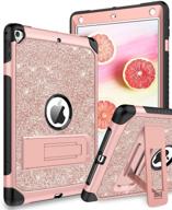 📱 duedue glitter ipad 6th generation case: full body protection for ipad 9.7 2017/2018, ipad air 2, ipad pro 9.7 - rose gold logo