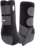 👢 legacy2 front protective boots 2 pack - black m by classic rope co. logo
