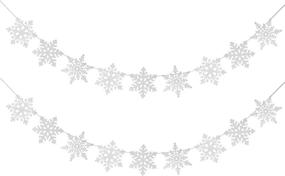 img 3 attached to Glitter Snowflake Wonderland Decorations Christmas