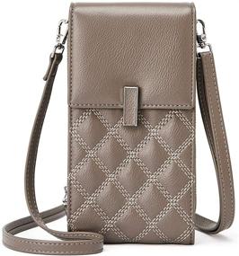 img 4 attached to 👜 Women's Small Crossbody Cell Phone Purse with Credit Card Slots, Shoulder Bag Wallet with Card Holder