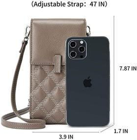 img 1 attached to 👜 Women's Small Crossbody Cell Phone Purse with Credit Card Slots, Shoulder Bag Wallet with Card Holder