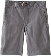 🩳 stylish and comfortable: spring&gege boys' cotton twill flat front uniform stretch chino shorts logo