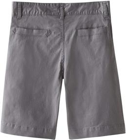 img 3 attached to 🩳 Stylish and Comfortable: Spring&Gege Boys' Cotton Twill Flat Front Uniform Stretch Chino Shorts