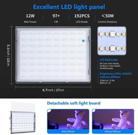 img 3 attached to 🎥 Светодиодная видеолампа Neewer RGB190 с набором аккумуляторов - управление через приложение для точной настройки оттенка и насыщенности цвета, CRI97+, 9 RGB эффектов - решение для освещения на YouTube.