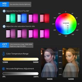 img 2 attached to 🎥 Светодиодная видеолампа Neewer RGB190 с набором аккумуляторов - управление через приложение для точной настройки оттенка и насыщенности цвета, CRI97+, 9 RGB эффектов - решение для освещения на YouTube.