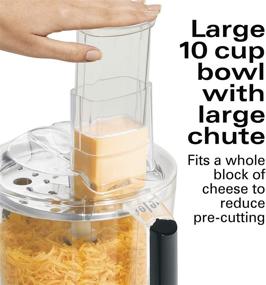 img 3 attached to 🍲 Hamilton Beach ChefPrep 10-Cup Food Processor & Vegetable Chopper: Versatile 6 Functions for Chopping, Pureeing, Shredding, Slicing, and Crinkle Cutting - Black (70670)