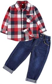 img 4 attached to 👕 Christmas Clothing Sets for Toddler Girls and Boys: Shop the Perfect Outfits