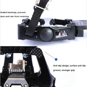 img 1 attached to 🚲 High-performance SPD Pedals 9/16'' Hybrid Spin Bike Pedals for Shimano SPD Pedals