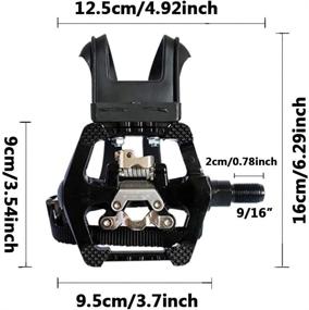 img 2 attached to 🚲 High-performance SPD Pedals 9/16'' Hybrid Spin Bike Pedals for Shimano SPD Pedals