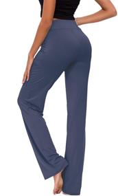 img 3 attached to 👖 Womens Yoga Pants with Pockets: Comfortable Straight-Leg, Modal Drawstring, Lounge, Running, Long, Active, Casual Sweatpants