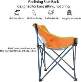 img 3 attached to Portable Lightweight Backpacking Chair；Fishing Reclining
