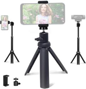 img 4 attached to 📸 NexiGo Extendable Tripod Stand for Camera/Phone/Webcam, Lightweight Mini Tripod Compatible with NexiGo Logitech Webcam C920 C922 Brio iPhone/Android/Camera, Ideal for Vlogging, Live Streaming, and Zoom Meetings