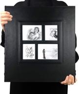 📷 рекутмс самоклеящийся магнитный альбом для скрапбукинга - 60 страниц, 13,3 х 13,4 дюйма - подходит для фото 8x10, 6x8, 5x7, 4x6 - свадебный альбом-память (черный) логотип