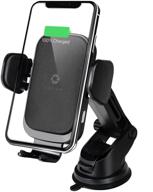 🔌 yospot smart wireless charger auto-clamp mount: iphone 11, x, galaxy s10 & note 10 compatible with power adapter (black) logo