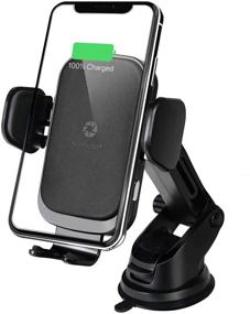 img 4 attached to 🔌 YoSpot Smart Wireless Charger Auto-Clamp Mount: iPhone 11, X, Galaxy S10 & Note 10 Compatible with Power Adapter (Black)