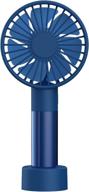 🌬️ smartdevil handheld fan - mini personal fan with rechargeable 1200mah battery, adjustable 3 speeds - portable desk fan with base - colorful handheld fan for home, travel, office, camping - blue логотип