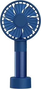 img 4 attached to 🌬️ SmartDevil Handheld Fan - Mini Personal Fan with Rechargeable 1200mAh Battery, Adjustable 3 Speeds - Portable Desk Fan with Base - Colorful Handheld Fan for Home, Travel, Office, Camping - Blue