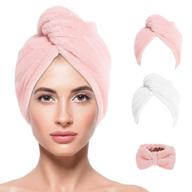 tuxhui microfiber hair towel wraps for women: super absorbent and anti-frizz 👩 hair drying towels for quick and effective drying of curly, long, and thick hair logo