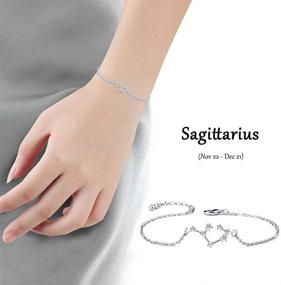 img 3 attached to 🌟 BOCHOI Zodiac Sign Constellations Bracelet for Women Girls - Astrology Horoscope CZ Jewelry Gift for BFF Bridesmaid Birthday - Adjustable Chain 6+2IN