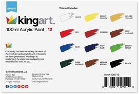 img 2 attached to KINGART 100Ml Colors Acrylic Assorted