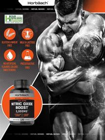 img 1 attached to Nitric Oxide Booster 3000mg by Horbaach: Powerful Nitric Oxide Pills with L Arginine and L Citrulline for Pre Workout - 120 Capsules, Non-GMO and Gluten-Free Formula for Men and Women