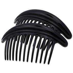 img 4 attached to 👱 Camila Paris MP978/2 French Hair Side Combs - Large 6.5 Inch Black Curved Flexible Durable Cellulose Hair Combs for Women - Strong Hold Hair Clips, No Slip Styling Accessories - Made in France