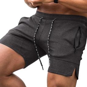 img 4 attached to 🩳 COOFANDY Men's Gym Workout Shorts with Pocket - Weightlifting, Squatting, Short Fitted Training, Bodybuilding Jogger