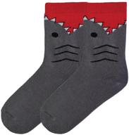 k. bell boy's shark socks: comfortable one-size fits all - 61784b logo