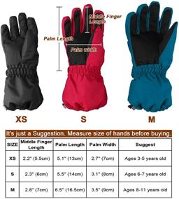 img 3 attached to MAGARROW Winter Gloves: Waterproof Accessories for Girls and Boys, Ideal for Cold Weather